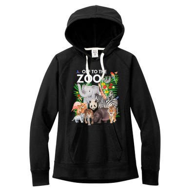 Zoo Animals Safari Party A Day At The Zoo Safari Zoo Animal Women's Fleece Hoodie