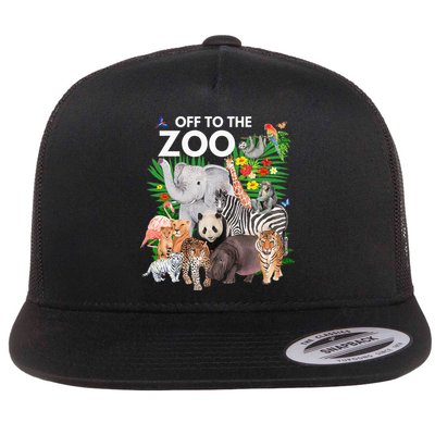 Zoo Animals Safari Party A Day At The Zoo Safari Zoo Animal Flatbill Hat