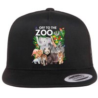 Zoo Animals Safari Party A Day At The Zoo Safari Zoo Animal Flat Bill Trucker Hat