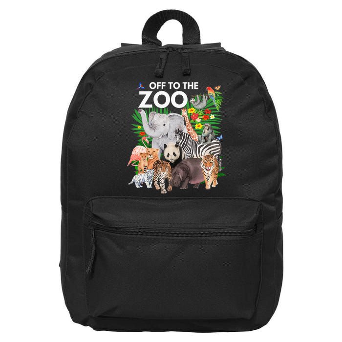 Zoo Animals Safari Party A Day At The Zoo Safari Zoo Animal 16 in Basic Backpack