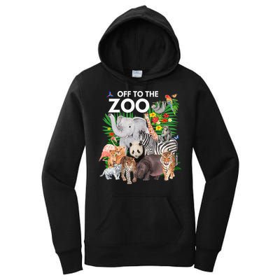Zoo Animals Safari Party A Day At The Zoo Safari Zoo Animal Women's Pullover Hoodie