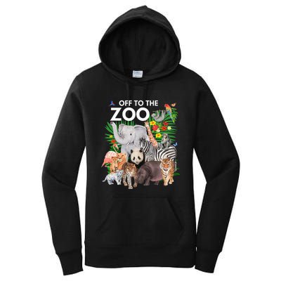 Zoo Animals Safari Party A Day At The Zoo Safari Zoo Animal Women's Pullover Hoodie