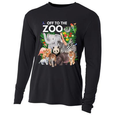Zoo Animals Safari Party A Day At The Zoo Safari Zoo Animal Cooling Performance Long Sleeve Crew