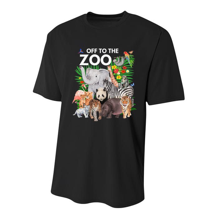 Zoo Animals Safari Party A Day At The Zoo Safari Zoo Animal Youth Performance Sprint T-Shirt