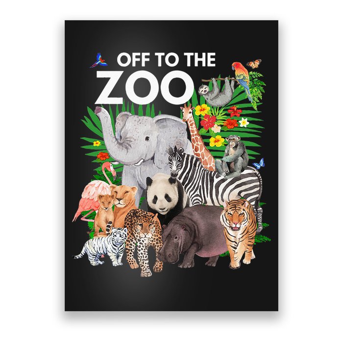 Zoo Animals Safari Party A Day At The Zoo Safari Zoo Animal Poster