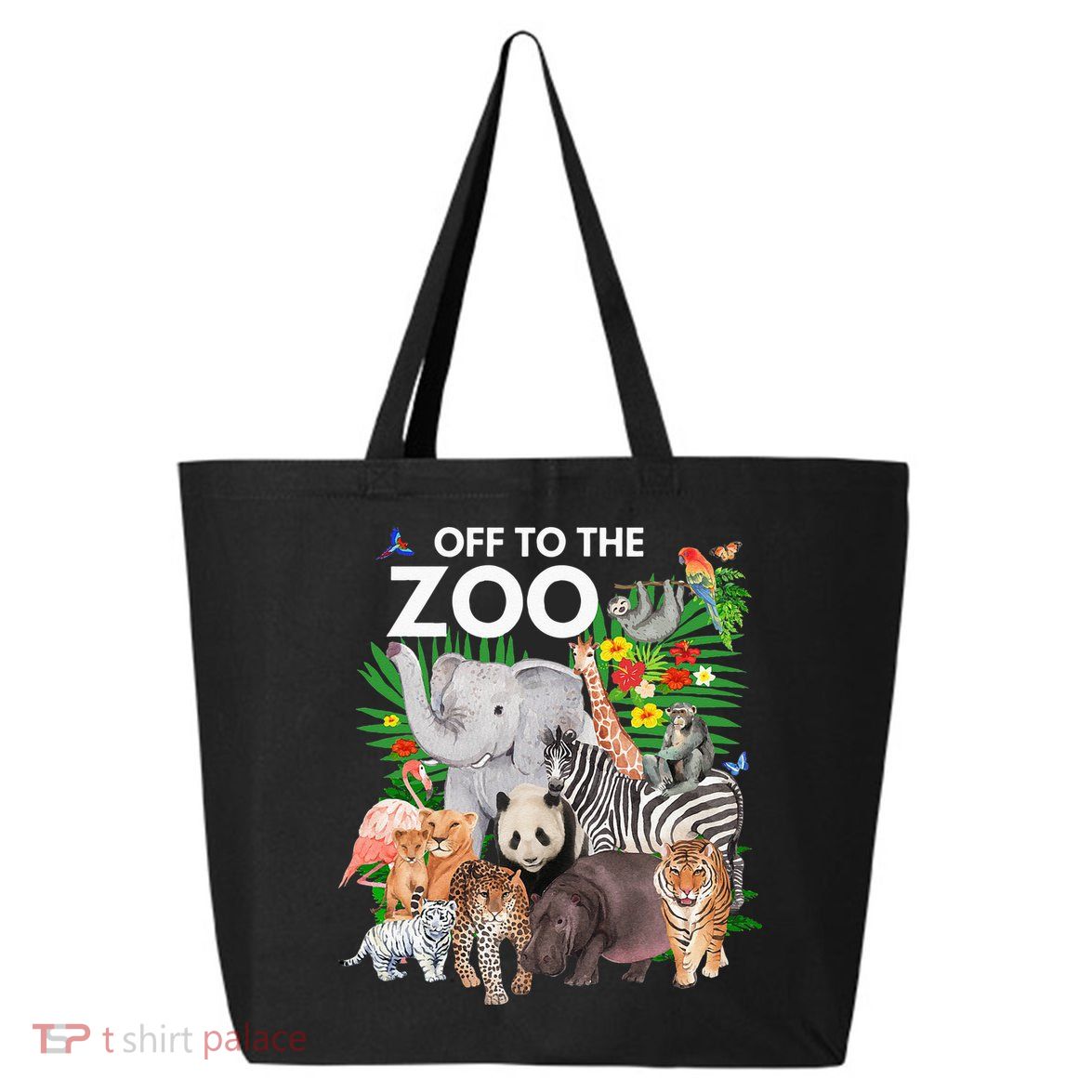 Zoo Animals Safari Party A Day At The Zoo Safari Zoo Animal 25L Jumbo Tote