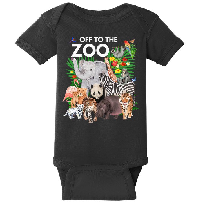 Zoo Animals Safari Party A Day At The Zoo Safari Zoo Animal Baby Bodysuit