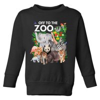 Zoo Animals Safari Party A Day At The Zoo Safari Zoo Animal Toddler Sweatshirt