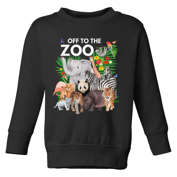 Zoo Animals Safari Party A Day At The Zoo Safari Zoo Animal Toddler Sweatshirt