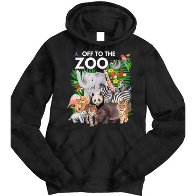 Zoo Animals Safari Party A Day At The Zoo Safari Zoo Animal Tie Dye Hoodie