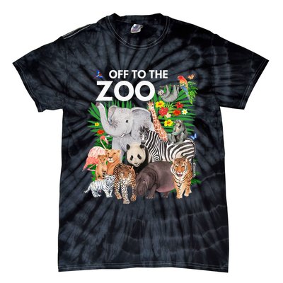 Zoo Animals Safari Party A Day At The Zoo Safari Zoo Animal Tie-Dye T-Shirt