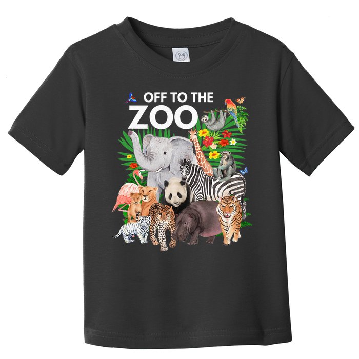 Zoo Animals Safari Party A Day At The Zoo Safari Zoo Animal Toddler T-Shirt