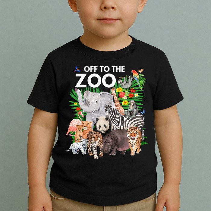 Zoo Animals Safari Party A Day At The Zoo Safari Zoo Animal Toddler T-Shirt