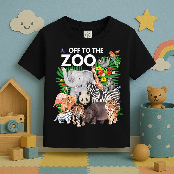 Zoo Animals Safari Party A Day At The Zoo Safari Zoo Animal Toddler T-Shirt