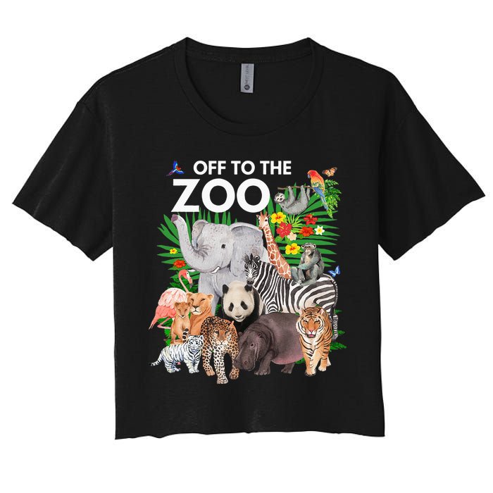 Zoo Animals Safari Party A Day At The Zoo Safari Zoo Animal Crop Top