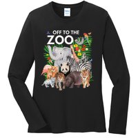 Zoo Animals Safari Party A Day At The Zoo Safari Zoo Animal Ladies Long Sleeve Shirt