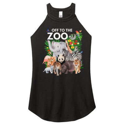 Zoo Animals Safari Party A Day At The Zoo Safari Zoo Animal Women's Perfect Tri Rocker Tank