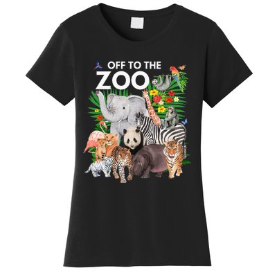 Zoo Animals Safari Party A Day At The Zoo Safari Zoo Animal Women's T-Shirt