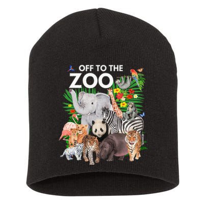 Zoo Animals Safari Party A Day At The Zoo Safari Zoo Animal Short Acrylic Beanie