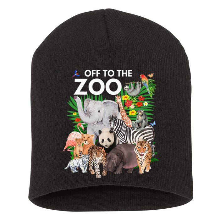 Zoo Animals Safari Party A Day At The Zoo Safari Zoo Animal Short Acrylic Beanie