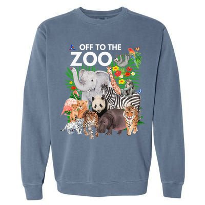 Zoo Animals Safari Party A Day At The Zoo Safari Zoo Animal Garment-Dyed Sweatshirt