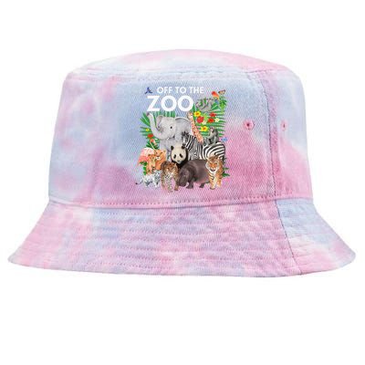 Zoo Animals Safari Party A Day At The Zoo Safari Zoo Animal Tie-Dyed Bucket Hat