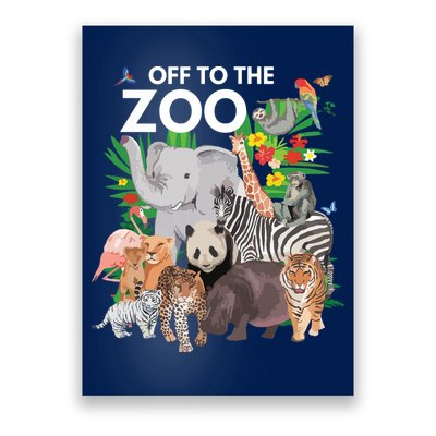 Zoo Animals Safari Party A Day At The Zoo Safari Zoo Animal Poster