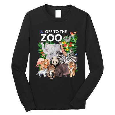 Zoo Animals Safari Party A Day At The Zoo Safari Zoo Animal Long Sleeve Shirt