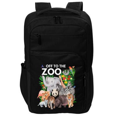 Zoo Animals Safari Party A Day At The Zoo Safari Zoo Animal Impact Tech Backpack