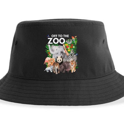 Zoo Animals Safari Party A Day At The Zoo Safari Zoo Animal Sustainable Bucket Hat