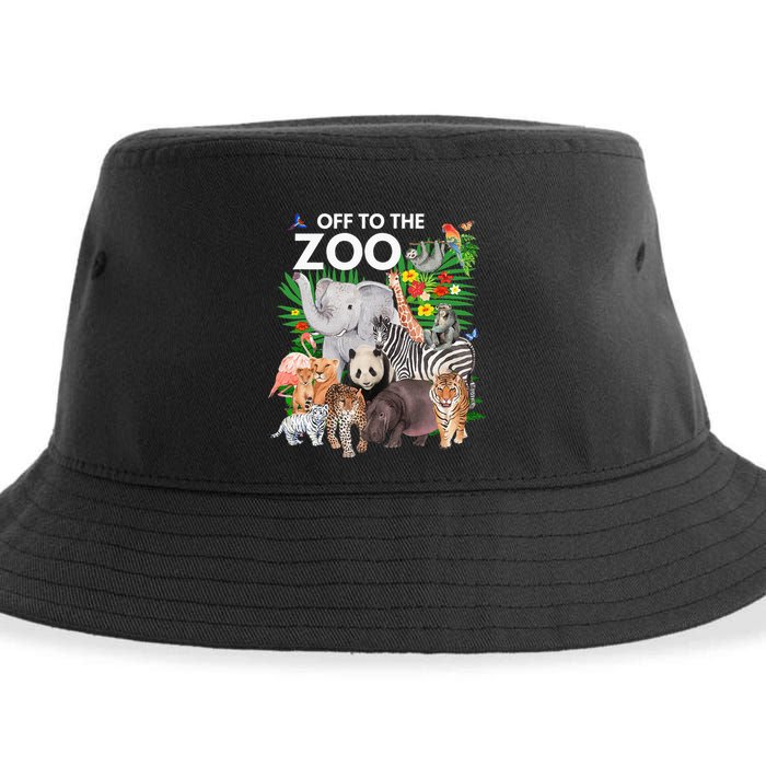 Zoo Animals Safari Party A Day At The Zoo Safari Zoo Animal Sustainable Bucket Hat