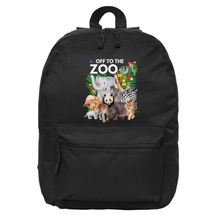 Zoo Animals Safari Party A Day At The Zoo Safari Zoo Animal 16 in Basic Backpack