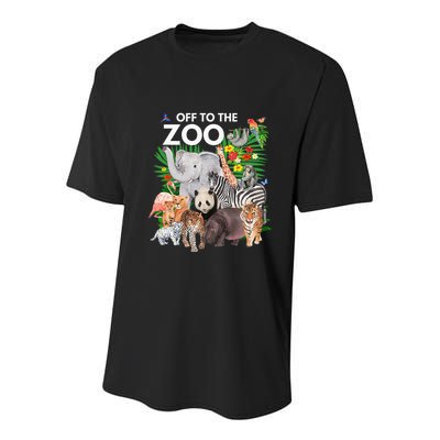 Zoo Animals Safari Party A Day At The Zoo Safari Zoo Animal Youth Performance Sprint T-Shirt