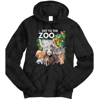 Zoo Animals Safari Party A Day At The Zoo Safari Zoo Animal Tie Dye Hoodie