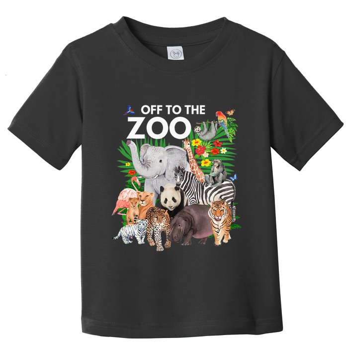 Zoo Animals Safari Party A Day At The Zoo Safari Zoo Animal Toddler T-Shirt
