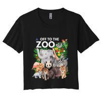 Zoo Animals Safari Party A Day At The Zoo Safari Zoo Animal Crop Top