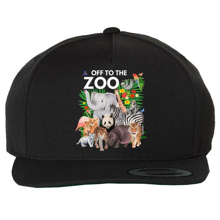 Zoo Animals Safari Party A Day At The Zoo Safari Zoo Animal Wool Snapback Cap