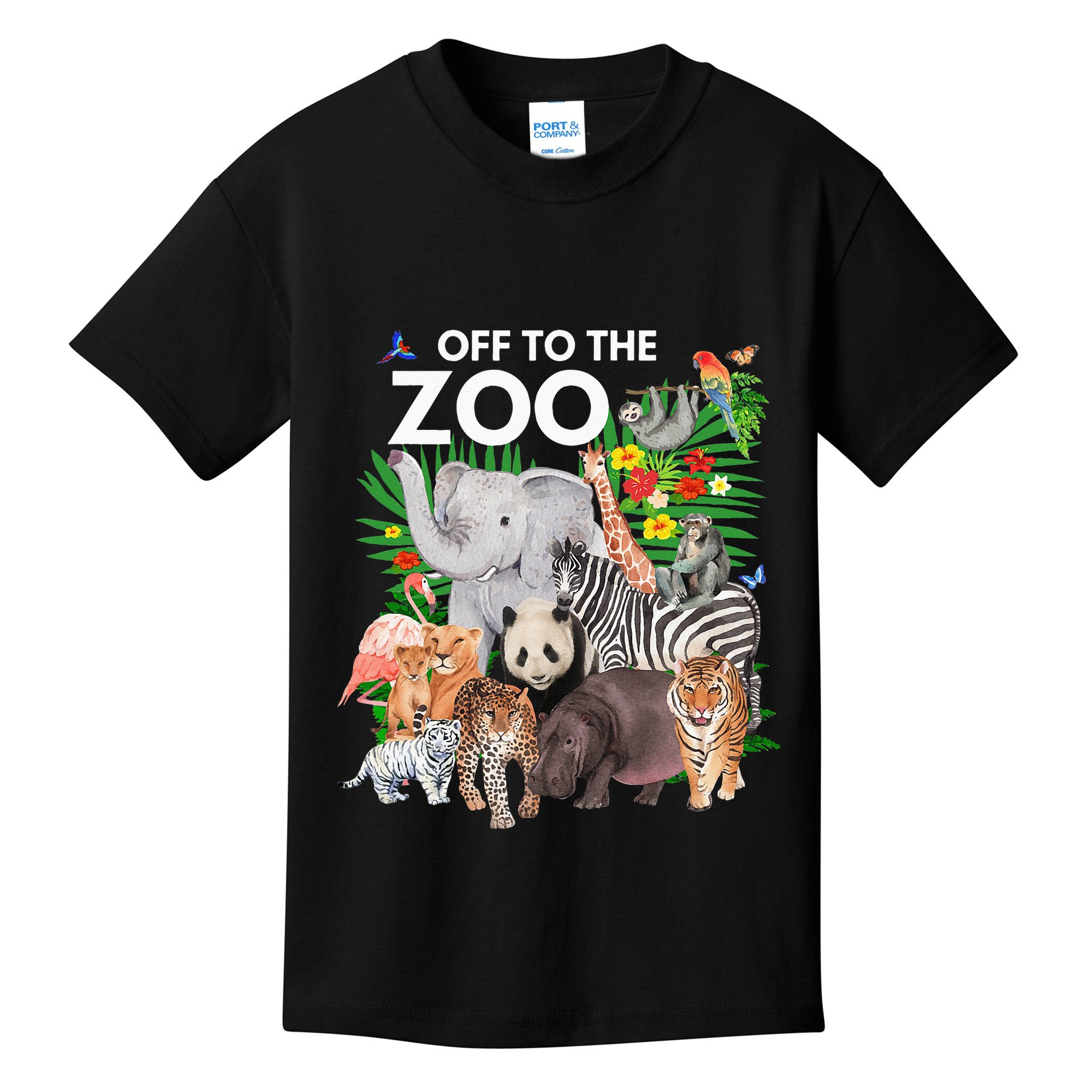 Zoo Animals Safari Party A Day At The Zoo Safari Zoo Animal Kids T-Shirt