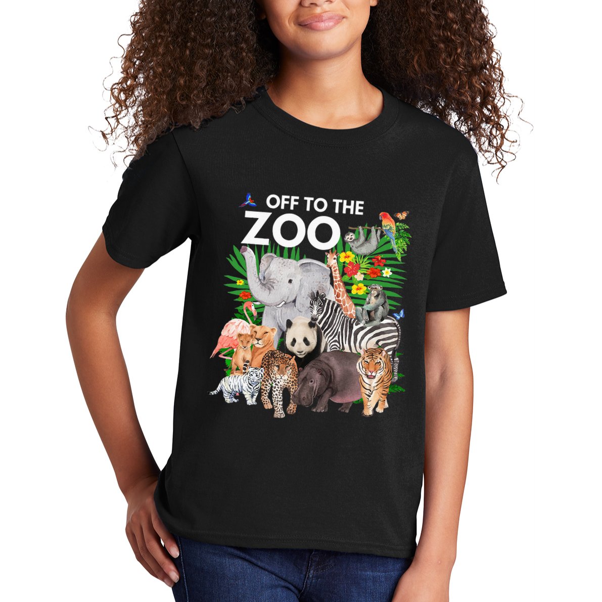 Zoo Animals Safari Party A Day At The Zoo Safari Zoo Animal Kids T-Shirt