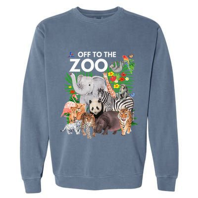 Zoo Animals Safari Party A Day At The Zoo Safari Zoo Animal Garment-Dyed Sweatshirt