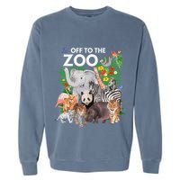 Zoo Animals Safari Party A Day At The Zoo Safari Zoo Animal Garment-Dyed Sweatshirt