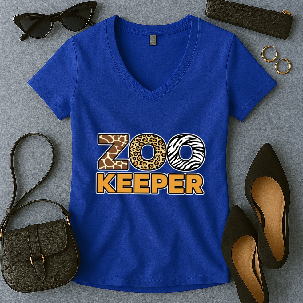 Zookeeper African Savanna Gift Women's V-Neck T-Shirt