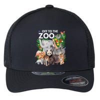 Zoo Animals Safari Party A Day At The Zoo Safari Zoo Animal Flexfit Unipanel Trucker Cap