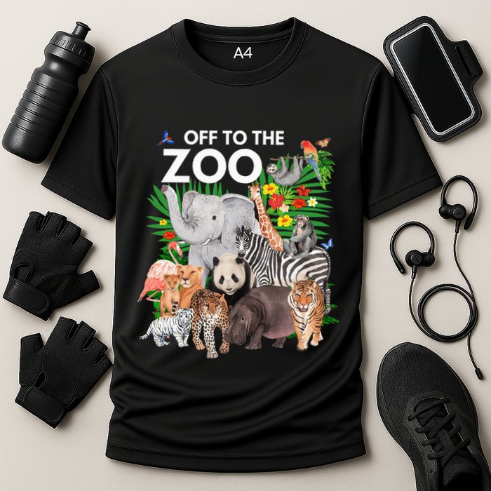 Zoo Animals Safari Party A Day At The Zoo Safari Zoo Animal Performance Shirt