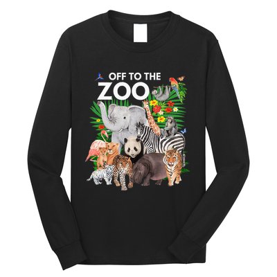 Zoo Animals Safari Party A Day At The Zoo Safari Zoo Animal Long Sleeve Shirt