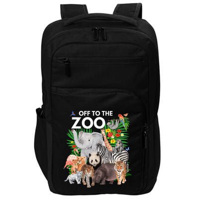 Zoo Animals Safari Party A Day At The Zoo Safari Zoo Animal Impact Tech Backpack