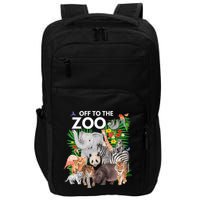 Zoo Animals Safari Party A Day At The Zoo Safari Zoo Animal Impact Tech Backpack