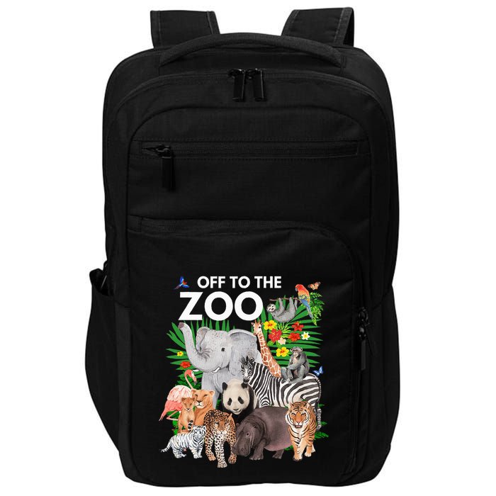 Zoo Animals Safari Party A Day At The Zoo Safari Zoo Animal Impact Tech Backpack