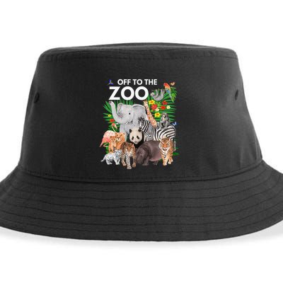 Zoo Animals Safari Party A Day At The Zoo Safari Zoo Animal Sustainable Bucket Hat
