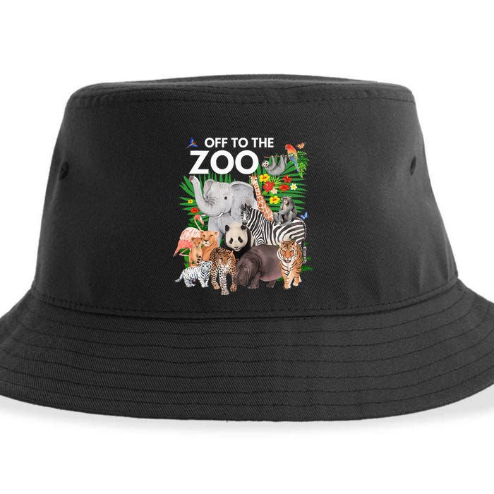 Zoo Animals Safari Party A Day At The Zoo Safari Zoo Animal Sustainable Bucket Hat